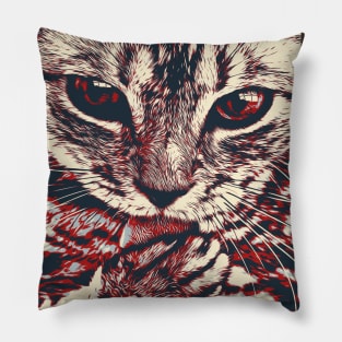 Catastic Apparel - Cat Red Eyes Pillow