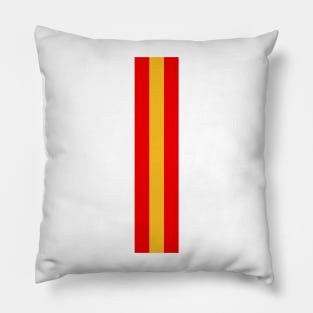 Retro American Football Stripes Kansas White, Red, Yellow Pillow