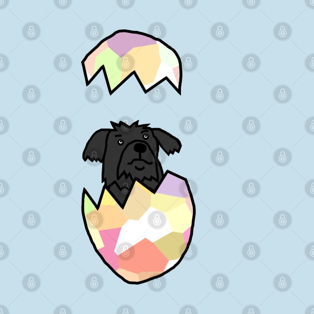 Cute Dog Popping out of Funny Easter Egg by ellenhenryart