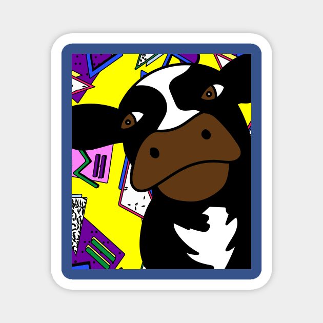 Funny Cow With Sunglasses Muh Magnet by flofin