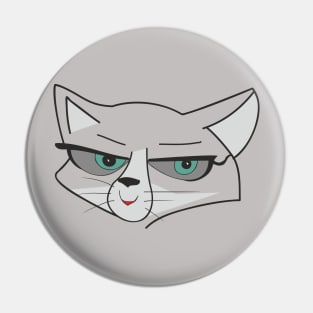 Funny cat face Pin