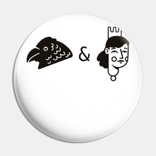 Rook and Queen small logo Pin