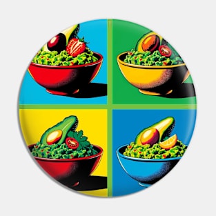 Vibrant Pop Guacamole Art - Mexican Cuisine Pin