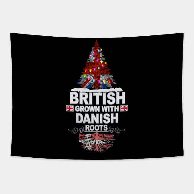 British Grown With Danish Roots - Gift for Danish With Roots From Denmark Tapestry by Country Flags