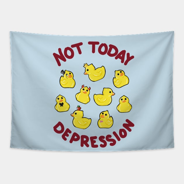 Not Today Depression! Tapestry by Battsii Collective