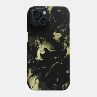 black and yellow marble Phone Case