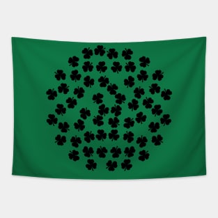 Shamrocks Black Tapestry