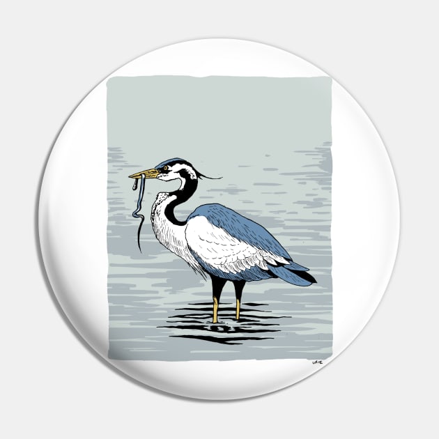 Great Blue Heron Pin by OBSUART