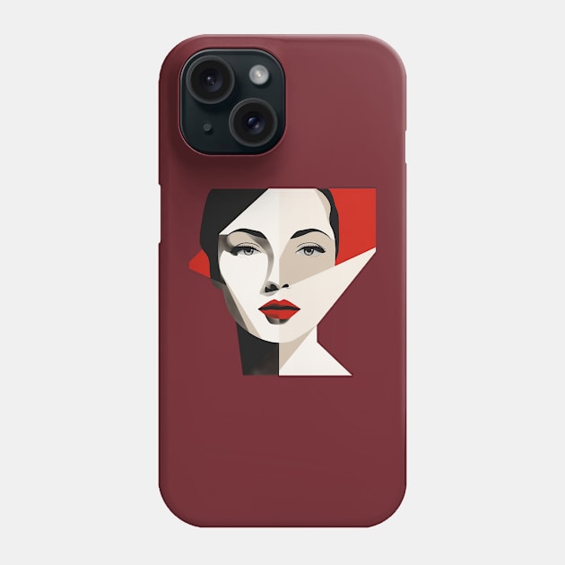 A minimalist portrait of a woman Phone Case by ORart