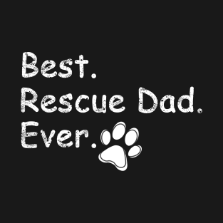 Men Animal Rescue Cat Dog Best Dad Ever Paw Love T-Shirt