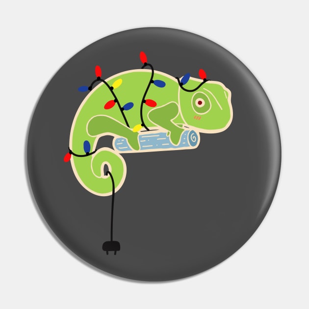 Chameleon Christmas Tree Pin by vpessagno