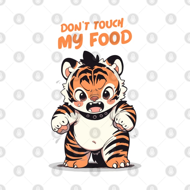 Don't Touch My Food! Tiger Cub. Pet Blanket by ImativaDesign