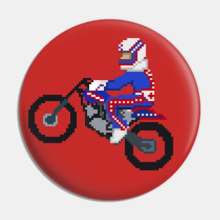 70's motorcycle daredevil 8bit pixel art Pin