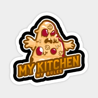 Chubby Pizza Monster Kitchen Magnet