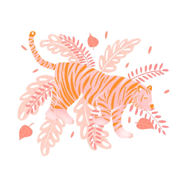 Pink and orange tiger by Home Cyn Home 