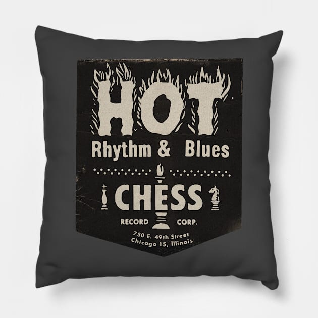 Vintage Rhythm and Blues Record Firm Pillow by Kujo Vintage