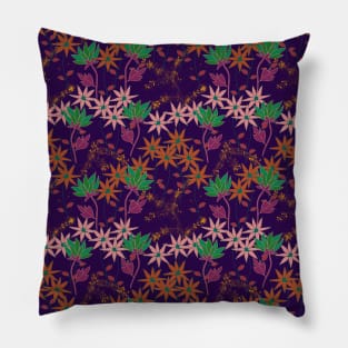 Wildflowers on Purple Pillow