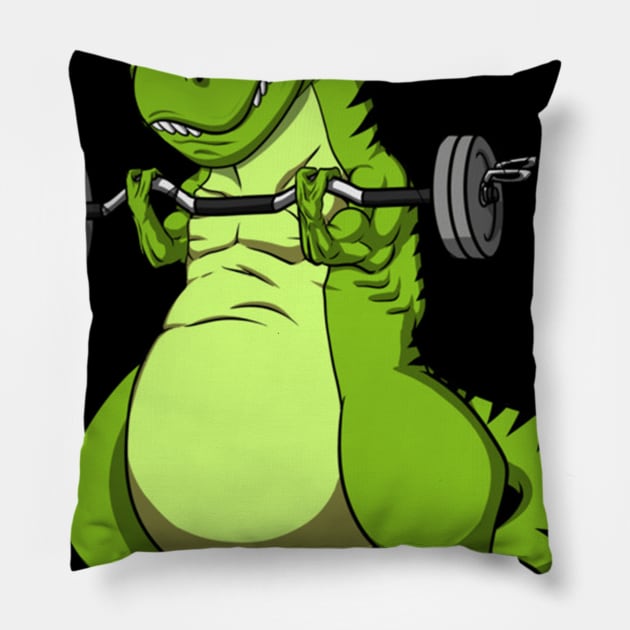 Fitness T-Rex Dinosaur Pillow by zaymen.bouragba