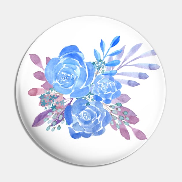 Blue roses bouquet Pin by PrintAmor