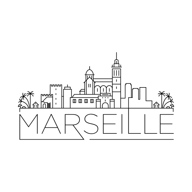 Marseille Minimal Skyline by kursatunsal