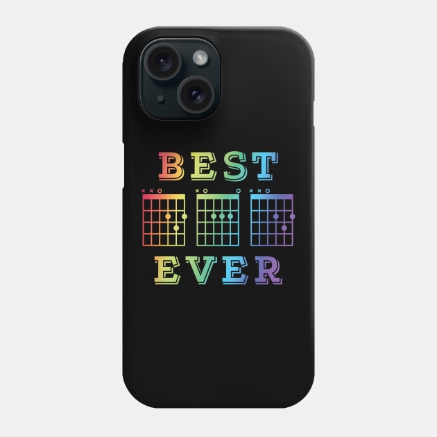Best Dad Ever Guitar DAD Chords Tab Colorful Theme Phone Case by nightsworthy