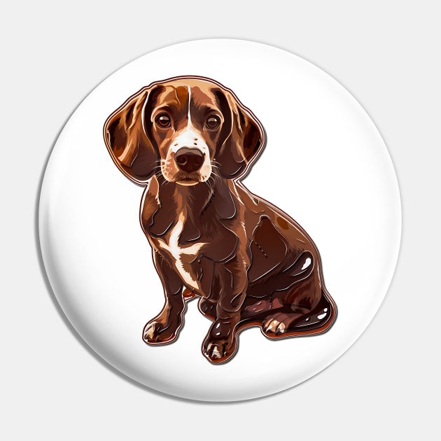 Valentine Beagle Shaped Chocolate Pin by Chromatic Fusion Studio