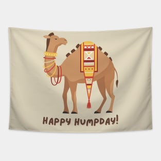 Happy Humpday Hump Day Cute Brown Camel Tapestry