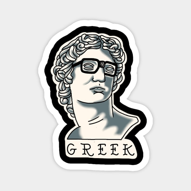 geek greek Magnet by rafaelwolf