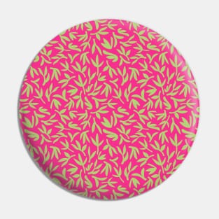 Bamboo forest- green on pink Pin