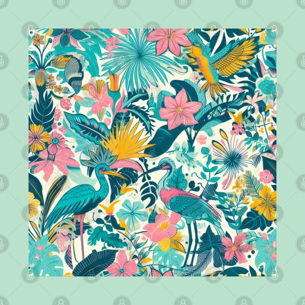 Tropical Birds in Paradise Design by Organicgal Graphics