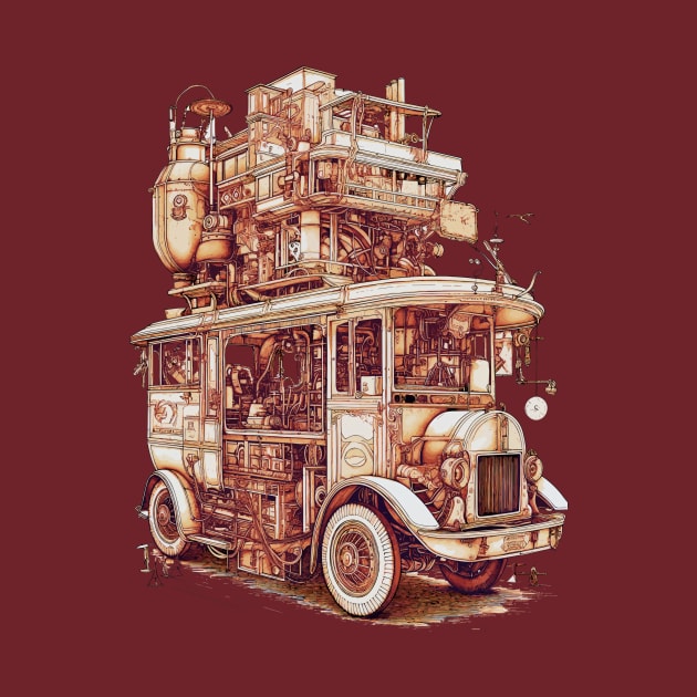 Dieselpunk Ice Cream Truck by entwithanaxe