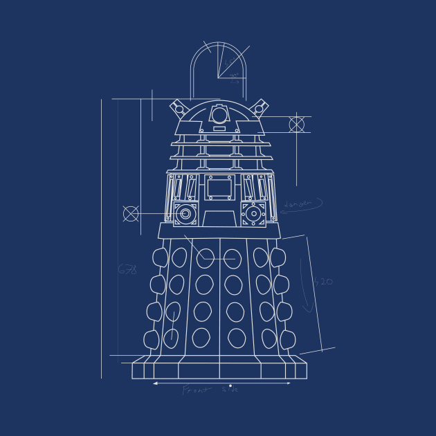 Doctor Who Dalek Blueprint TV SHOW by daviujin