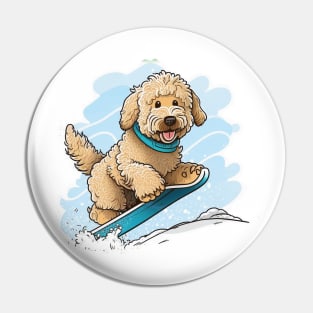 Feel Good Fashion: Snowboarding Labradoodle Pin