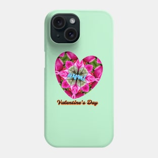 Valentine's Day pink rose pattern. Phone Case