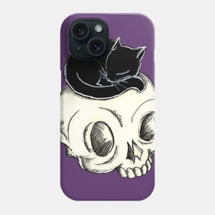 Skull and Kitty Phone Case