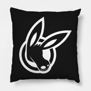 MOULE Head Logo White Outline Pillow