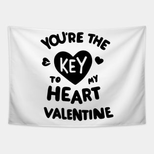 You're the Key to my Heart Valentine Tapestry