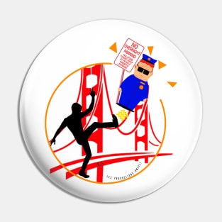 San Francisco City California Red Golden Gate Pin