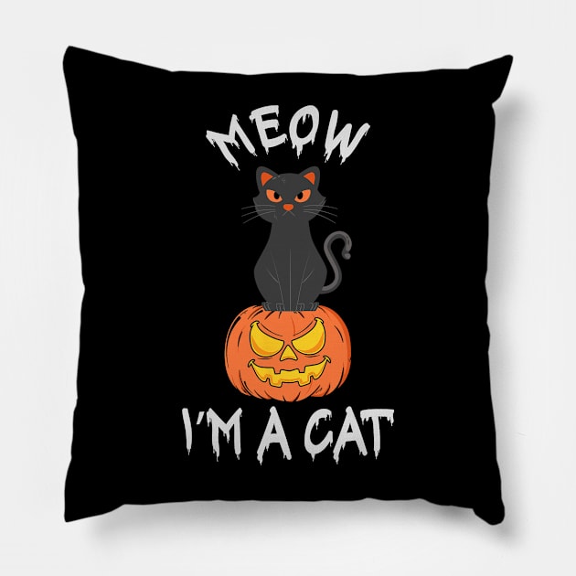 Cat Cute Halloween Costume for Men Women Pillow by everetto