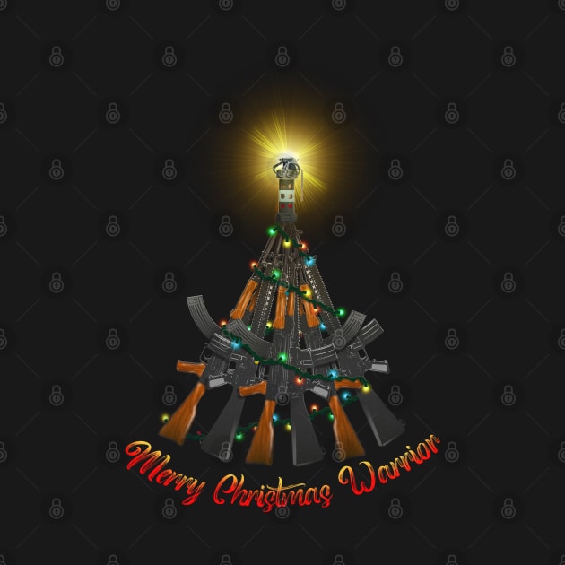 Merry Christmas Warrior (black) by Cataraga