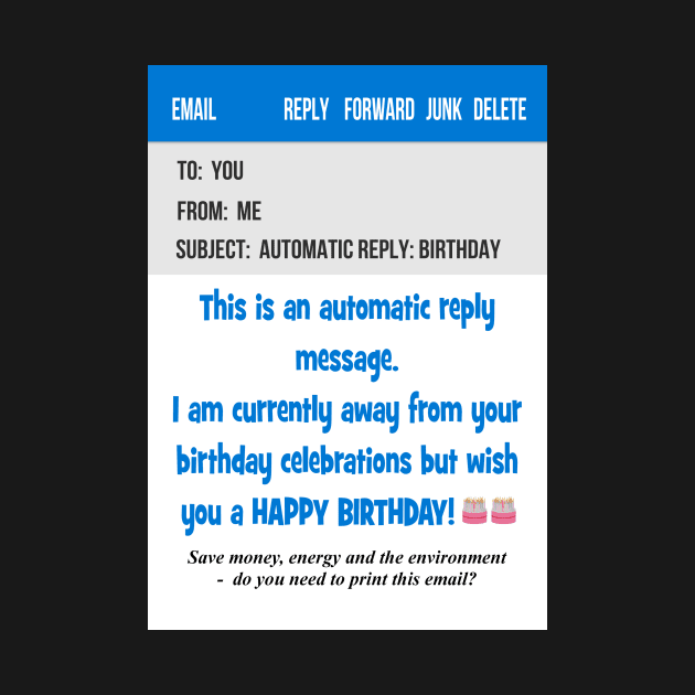 Email automated message birthday card by Happyoninside