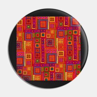 Hot Color Squares inspired by India Pin