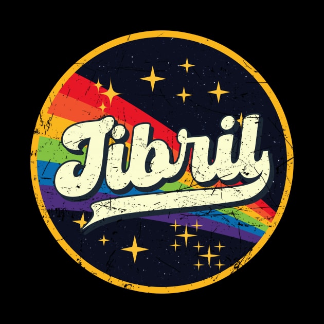 Jibril // Rainbow In Space Vintage Grunge-Style by LMW Art