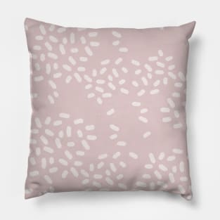 Blush pink abstract neutral rise print Pillow