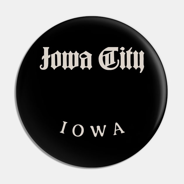 Iowa City Iowa White Pin by Queen 1120