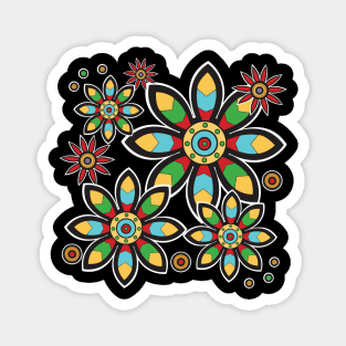 Aztec Flowers Magnet