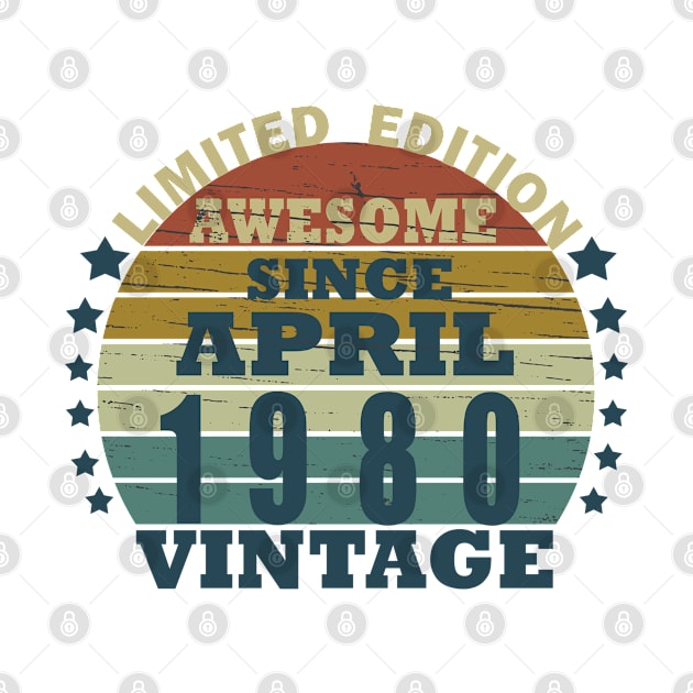 born in april 1980 vintage birthday by omitay