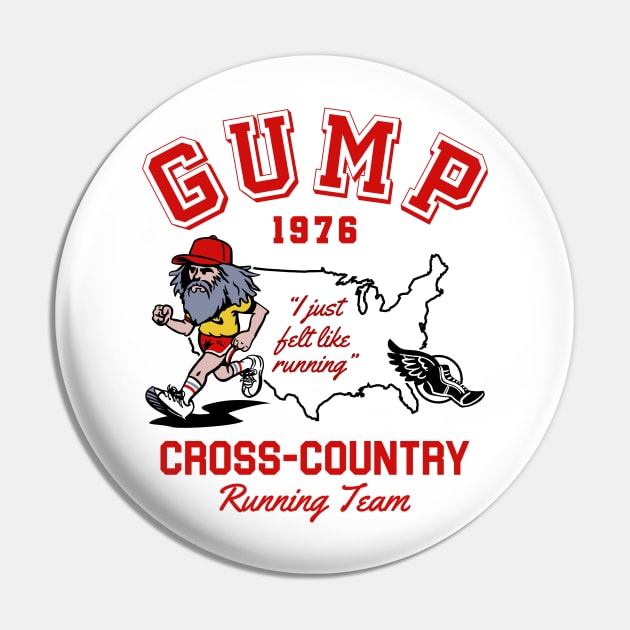 Team Gump Cross Country Team Pin by Three Meat Curry