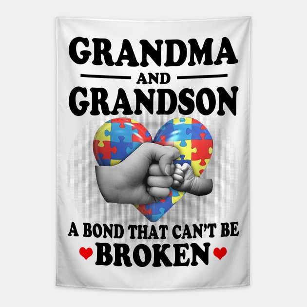 Grandma and Grandson A Bond That Can't Be Broken Tapestry by Dojaja