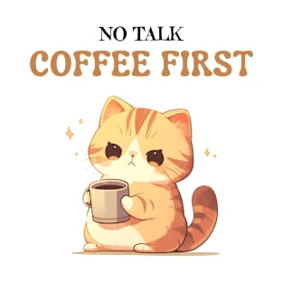 No Talkie Before Coffee - Grumpy Cat Needs Caffeine T-Shirt